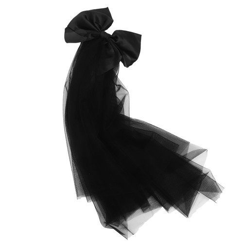 Black short bridal veil - short,