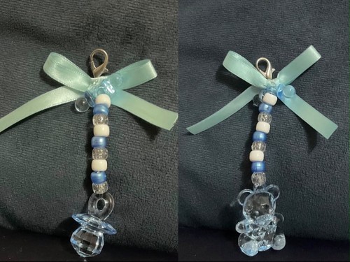 Blue pram charm - pram,