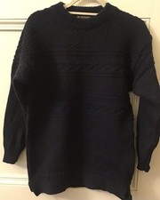 Guernsey Style Navy Wool