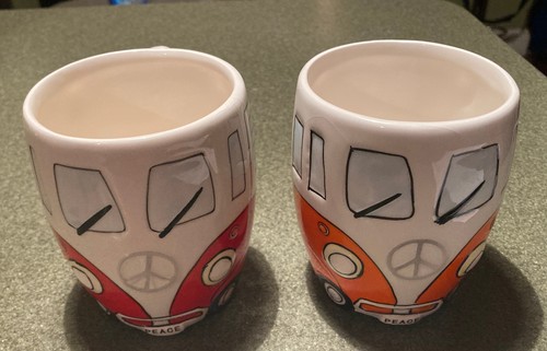 Hippie camper van bus - camper, mug