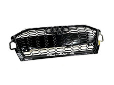 HONEYCOMB MESH GRILLE RS4 LOOK GLOSS BLACK FOR AUDI A4 2020 2023