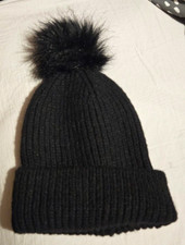 George Black Woolly Bobble Hat