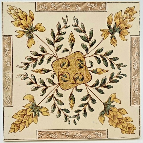 Antique fireplace tile - fireplace,