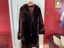 Vintage Dark Brown Beaver Lamb Fur Coat Good Vintage Condition 10/12