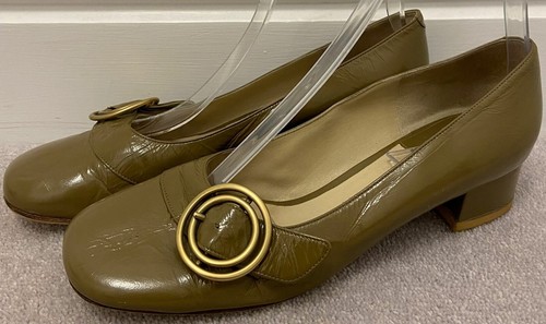 Chloe green shined - shined, leather