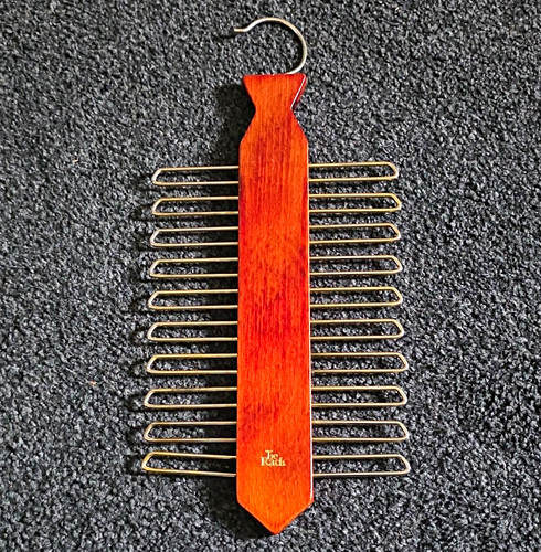 Tie rack wood metal hanging - tie, &