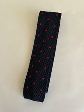 T M Lewin Tie  Blue with Red