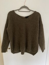 Topshop Khaki Oversized Angora Jumper Size 8