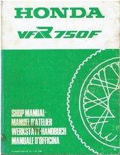 HONDA VFR750R ORIGINAL 1986 FACTORY WORKSHOP MANUAL (GB F D I TEXT)