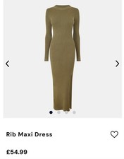 Jack Wills ribbed maxi dress – Ivy Green – size 8 – great condition