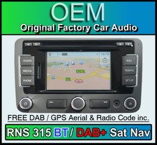 VW RNS 315 DAB Bluetooth Navigation, VW Jetta Sat Nav stereo CD player DAB+