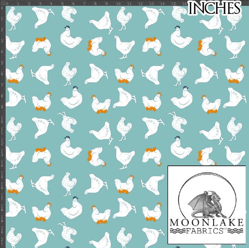 Hen chicken cotton fabric - hen,,