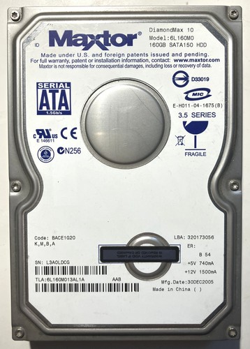 Maxtor diamondmax 160gb ide - diamondmax, 10