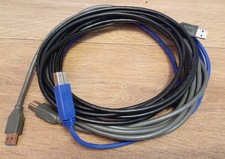 THREE  USB 3 Type A to Type B Printer/HD Caddy Cables (4m length approx) 