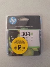 HP 304XL Black Ink Cartridge Genuine Original - N9K08AE - New & Sealed - OCT 26