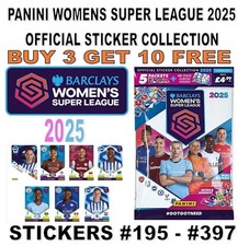 PANINI WOMENS SUPER LEAGUE 2025 STICKERS COLLECTION WSL 24/25 #195- #397