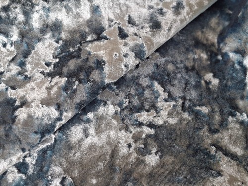 Heavy turquise crushed - crushed, velvet