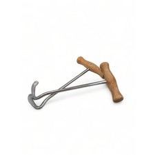 2 Pack Boot Pull Hooks Wooden Handle Stainless Steel Boot Puller Tool