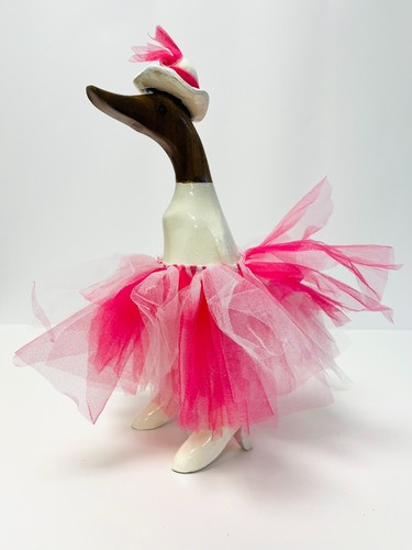 Wooden duck ballerina pink - wooden,