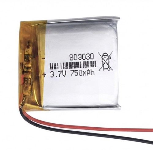 750mah 803030 lipo - 3.7v,
