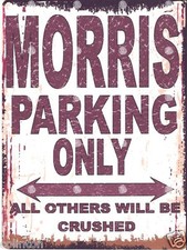 MORRIS METAL PARKING SIGN