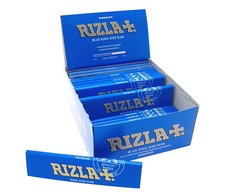 Rizla Thin Blue King Size Slim Rolling Papers   For A Slow Burn  ( 12 Booklets )