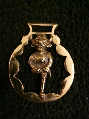 Brass horse medallion - horse,