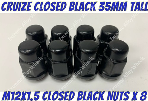 Black alloy wheel nuts 8 - black,