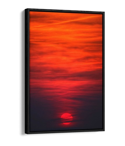 Red orange sunset - red, cloudy