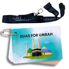 Umrah Dua Cards With Lanyard , Step By Step Guide Umrah Duas, Umrah Gift