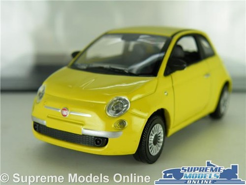 Fiat 500 model car - model, yellow