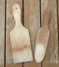 Antique Wooden Butter Pat &