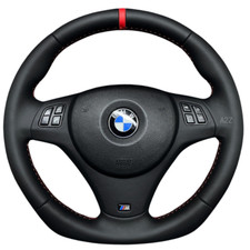 BMW E90 E91 E92 E93 E87 E88 M SPORT FLAT BOTTOM NAPPA LEATHER STEERING WHEEL