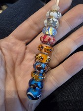 10 Ooak Trollbead Glass Beads New