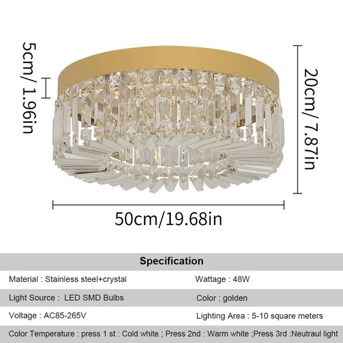 Luxury crystal led ceiling - crystal,