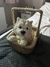 Westie Ornament Basket Take me Home Leonardo Collection Collectable Cute Dog