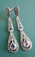 925 Silver Amethyst and