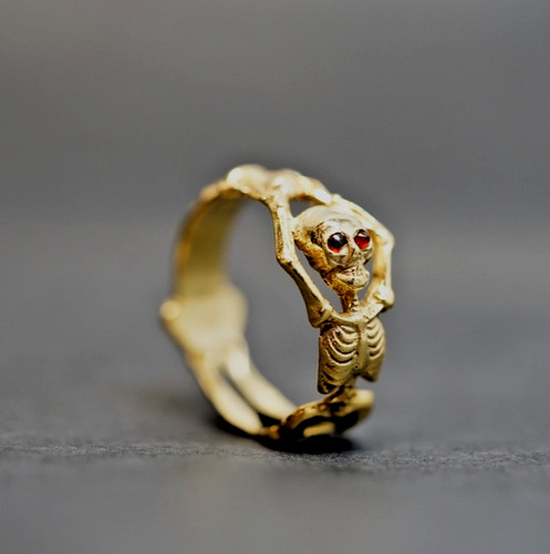 19c skeleton band - band, silver