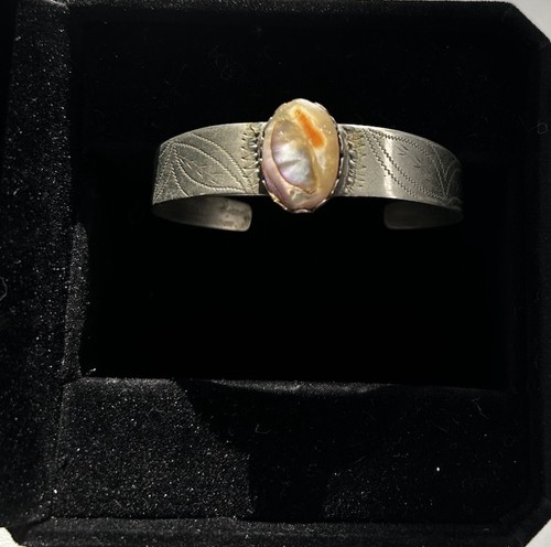 Vintage silver tone cuff - vintage,