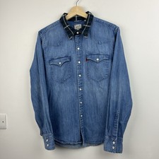 Levis Shirt Mens Small Blue