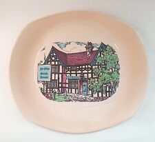 YE OLDE STEAK HOUSE c1970s steak plate 11in Caledonian Ceramics beige ironstone