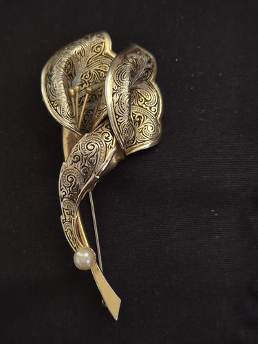 Vintage damascene cala lily - damascene,