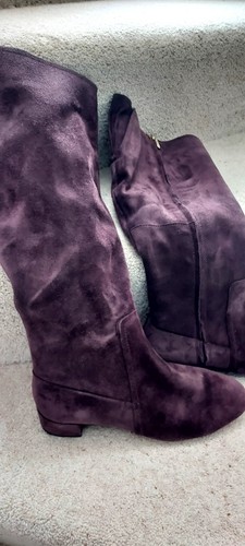 Clarks burgundy suede boots - , uk