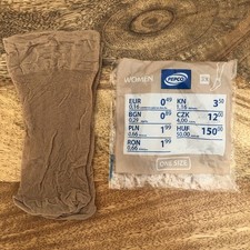 1 PAIR Sheer Nylon Ankle Socks Light Beige by Pepco