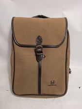 Vintage Honda Backpack Rucksack Brown Waxed Canvas Motorcycle Merchandising 