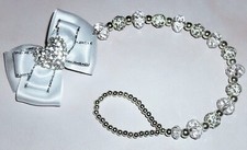 White Shamballa Diamante Heart