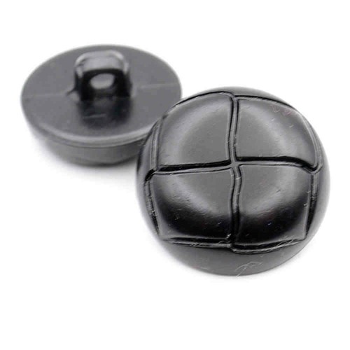 Black leather effect football - leather,