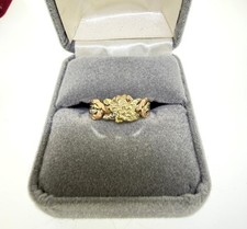 14K Tri Color Gold Puzzle Ring