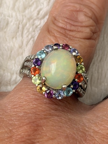 Genuine opal diamond multi - opal,, diamond,