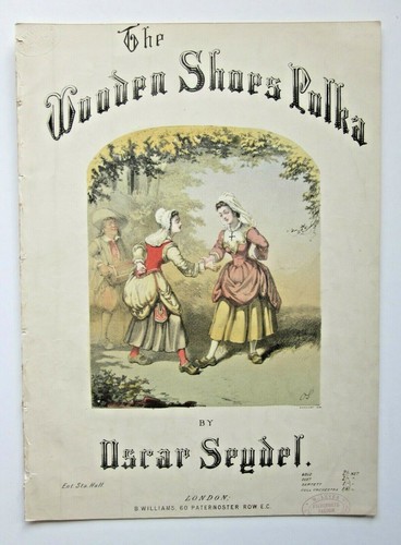 1880 wooden shoe - 1880, polka